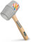 Estwing DH-12N 12oz Deadhead Bounce Resistant Gray Rubber Mallet with Hickory Handle and Soft Face