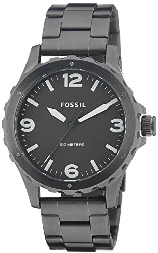 Fossil Herren-Armbanduhr XL Nate Analog Quarz Edelstahl beschichtet JR1457