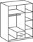 Wimex 78484 Kleiderschrank/ Drehtürenschrank Duo, 3 Türen, 2 Schubladen, (B/H/T) 135 x 198 x 58 cm, Weiß