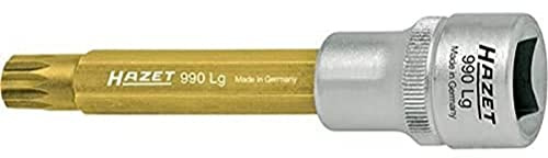 Hazet 990LG-10 Schraubendreher-Einsatz, s: 10, Innenvierkant 12,5 mm (1/2 Zoll), Innen Vielzahn XZN Schlüsselweite: 10 mm
