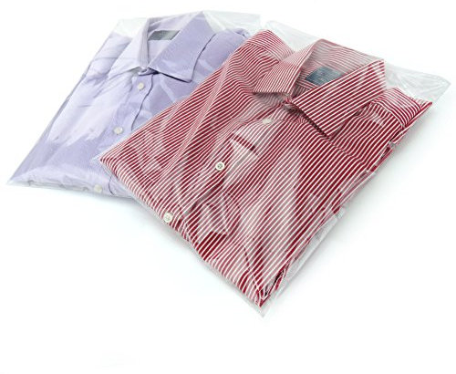 Hangerworld 40 Sacchetti per Maglie e Camicie 30cm x 40cm in Polietile Trasparente Protezione Antipolvere