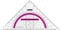 Brunnen 104975926 Geometrie-Dreieck Colour Code (für Schule und Büro, 16 cm, bruchsicher, ergonomischer Griff) pink