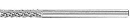 PFERD HM-Frässtift, Zylinderform ZYAS mit Stirnverzahnung, Zahnung 3 PLUS, Frässtift-ø 3mm, Schaft-ø 3mm, Länge 43mm, 21200283 – für universelle Anwendungen auf den wichtigsten Werkstoffen