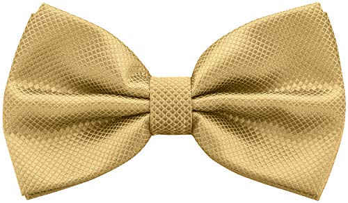 BomGuard Herren Fliege kleinkariert, gold