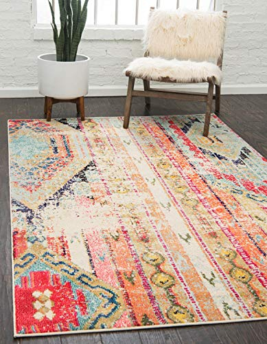 Unique Loom Sedona Kollektion, Distressed Southwestern Tribal Multi- Area Teppich, 152 x 244 cm