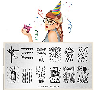 MoYou-London Schablone Happy Birthday Collection 01