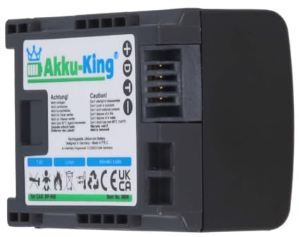 Akku-King Akku kompatibel mit Canon BP-808, 2740B002 Li-Ion mit InfoChip - 890mAh - für VIXIA HF G10, HF M40, Legria FS19, FS10, FS100