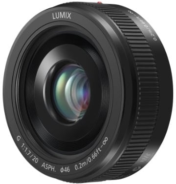 Panasonic LUMIX G II Objektiv, 20 mm, F1.7 ASPH, MIRRORLESS Micro Four Thirds, H-H020AK (USA Schwarz)