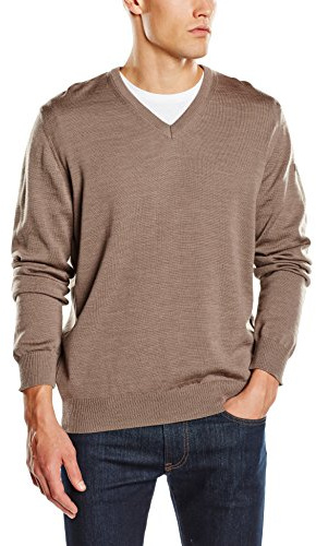 Maerz Herren Pullover, 490400,Beige (Hazel 169), 48