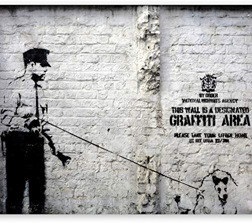 Fototapete murando 400x280 cm Vlies Tapeten Wandtapete XXL Moderne Wanddeko Design Wand Dekoration Wohnzimmer Schlafzimmer Büro Flur Banksy Graffiti Streetart h-A-0042-a-a