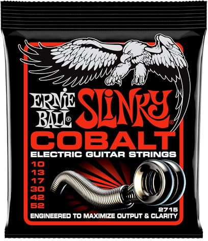 Ernie Ball Skinny Top Heavy Bottom Slinky Cobalt Cordes pour guitare électrique, calibre 10-52