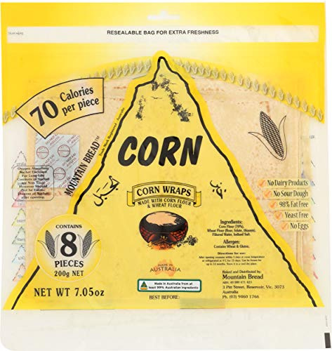 Mountain Bread Light Corn Wraps 200 g (Pack of 3)