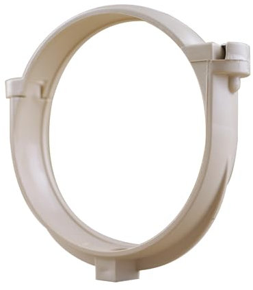 First Plast - Gouttière PVC 33 demi-ronde - Collier bride pour tube de descente PVC Ø100 - sable - First Plast