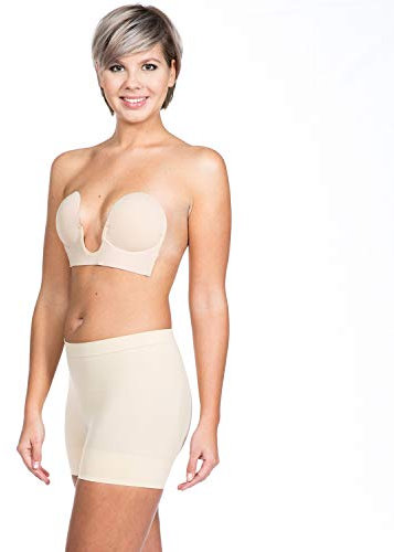 MAGIC Bodyfashion Damen Push-Up Klebe-BH luve bra, Beige, Size- B