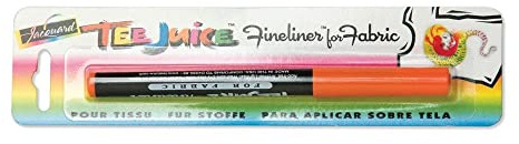 Jacquard JAC-PEN1002 Fine Tee Juice Fabric Marker, Orange, Null
