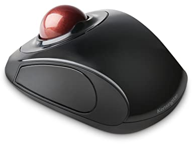 Kensington Orbit Mouse - Wireless Mobile & Compact Ergonomic TrackBall Mouse for PC, Mac and Windows with Touch Scrolling, Ambidextrous Design and Optical Tracking - Red (K72352EU)