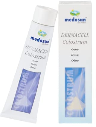MEDOSAN Colostrum Dermacell | Hautschutzcreme | Narbenpflege | für trockene und gereizte Haut | Neurodermitis | Schuppenflechte | Hautirritationen | für streichelzarte Haut