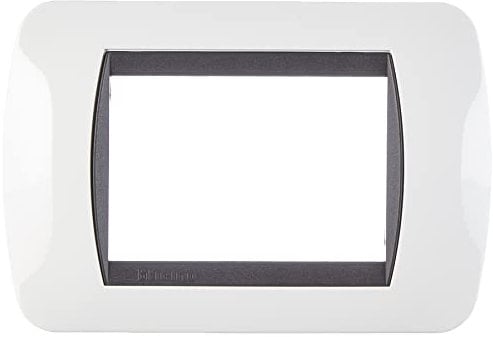 Bticino L4803PB Livinglight Placca Interruttore, 3M, Bianco