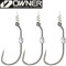 Owner 5132 Weighted Twist Lock - 3 Offsethaken mit Spirale für Gummiköder, Haken für Texas & Carolina Rig, Angelhaken für Jigs, Größe/Gewicht:Gr 5/0 / 3.5g