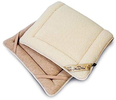 Merino Wool Bedding Reversible Cot bed Mattress Topper PERUGIANO 100% Merino Wool THICK, Protector, Pad Cot bed,Crib Bed Pad Cover 70 x 140cm COT BED size WOOLAMRK