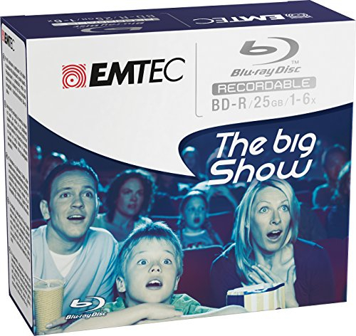 Emtec BD-R 25 GB Single-Jewel-Case für CD/DVD (5 Stück)