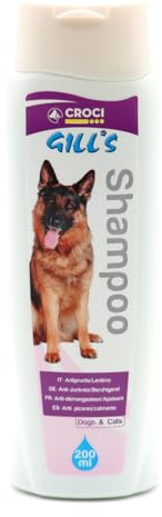 Croci Gill's - Shampoo Antiprurito, Shampoo per Cani lenitivo, normalizza la Cute irritata, 200 ml