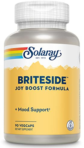 SOLARAY BriteSide - 90 Vegetarian Capsules - with St. Johns Wort, DL-Phenylalanine (DLPA), L-Dopa, GABA & Lithium