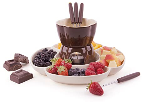 Soul Kitchen Schokofondue 7 tlg. Set 25 cl creme/braun