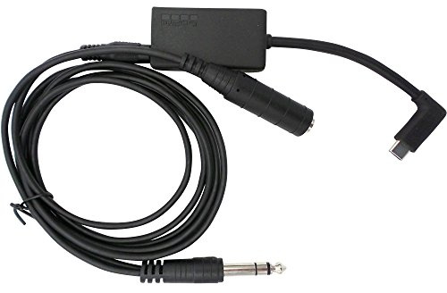 Nflightcam Audio Cable for Airplane Cockpit Recording - Clear Audio with Our Aviation Headset Accessory - Aircraft Audio Cable Compatible with Gopro Hero 5 Thru 13 Black - 6 ft