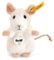 Steiff 056215 10 Weiss aufwartend Tier Pilla Maus, 10 cm, Weiß