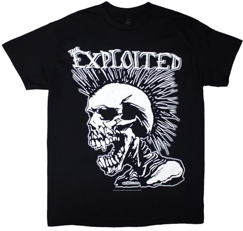 The Exploited Mohican Skull T Shirt Size XL