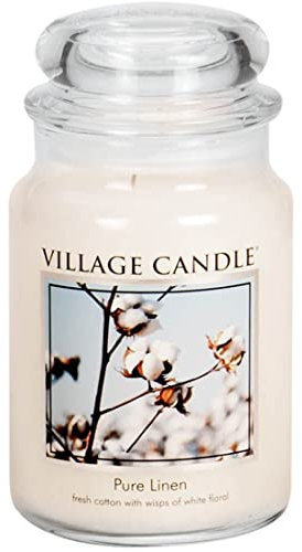Village Candle Duftkerze 17 x 10 cm 1219 g Reines Leinen