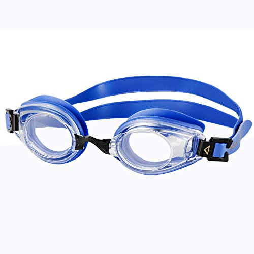 Aqua Speed Lumina Schwimmbrille optisch verstellbar für Damen & Herren | UV Schwimmbrillen mit Sehstärke -6.0 - Swimming Goggles for Women Men | Swim Goggles - Blau - Ungetönt