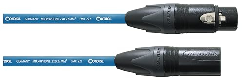 Cordial - Cavo microfono bilanciato 5 m blu XLR maschio → femmina Neutrik CMK 222 (CPM 5 FM‑BL)