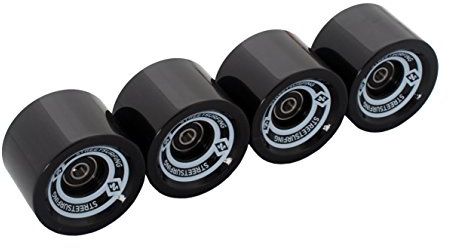 Streetsurfing Longboard Rollenersatz, Schwarz, 500199