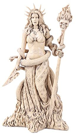 Greek Goddess White Sorceress Witchcraft Hecate Figurine Hekate Necromancy Deity Magic Powerful Pagan Witch Statue