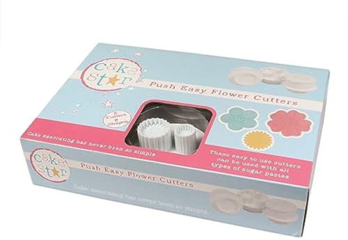 Cake Star Push Easy Plunger Cutters - Holly Leaf Fondant Cutters in 3 Sizes, Cookie Cutter for Cake Decorating, Icing, Sugarpaste, and Marzipan, Set of 3