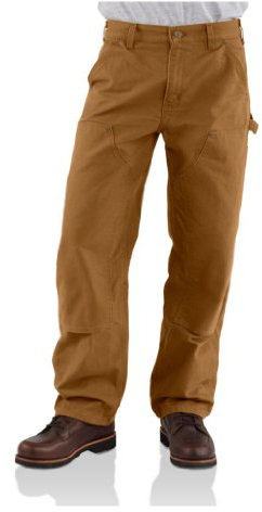 Carhartt Men's Washed Duck Double Front Dungaree - Carhartt - 35W x 34L Brown