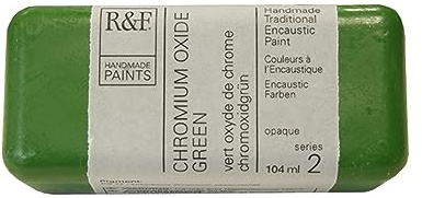 R&F Artist Encaustic Paint, Chrome Oxide Green, 104 ml