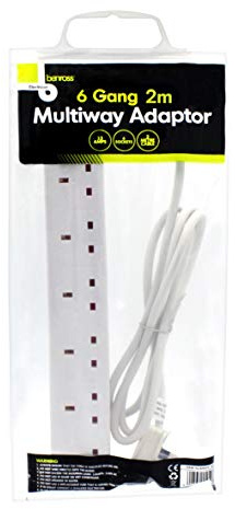 Benross 45230 6-Way Extension with 2 Metre Cable, 1-Pack, 2m, 13A