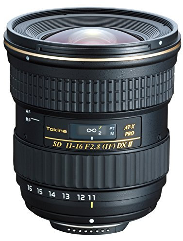 Tokina AT-X Obiettivo zoom ultra grandangolare, 11-16mm f / 2.8, Pro DX II (filettatura filtro 77 mm), per attacco obiettivo Canon, Nero
