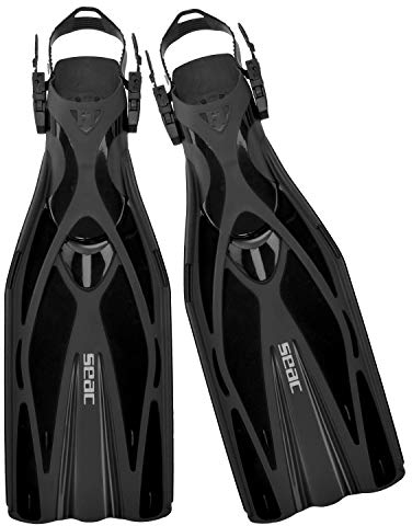 SEAC Erwachsene F1 ultraleichte Tauchflossen 730 Gramm für eine Hchstleistung beim Tauchen, Verstellbarer Riemen