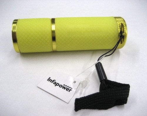 Infapower Compact 9 Led Glow In The Dark Stylish Torch with Lanyard - Yellow