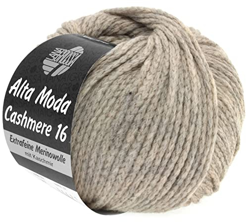 LANA GROSSA Alta Moda Cashmere 16 | Feinste 16 Mikron Merinowolle mit Kaschmiranteil | Handstrickgarn aus 78% Schurwolle (Merino) 12% Kaschmir & 10% Polyamid (Nylon) | 50g zum Stricken | 110m Garn 3