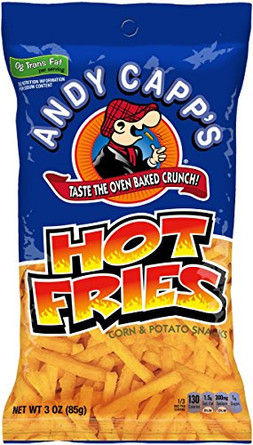 Andy Capp's Hot Fries, 3-Ounce Bags (Pack of 12)