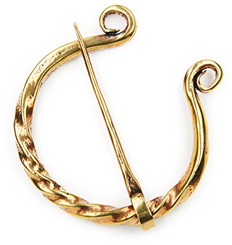 Drachensilber Gewandnadel Bronze Fibel mittelalterlicher Schmuck massiver Verschluss keltische Schließe Wikinger