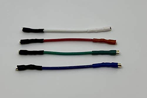 Cartridge Headshell connector wires with gold connectors for JVC QL A2, JL A3, L A11, QL A7, JL A1, JL A20, JL F30, SRP 473E, VL5, VL8 cartridge to Tonearm wires
