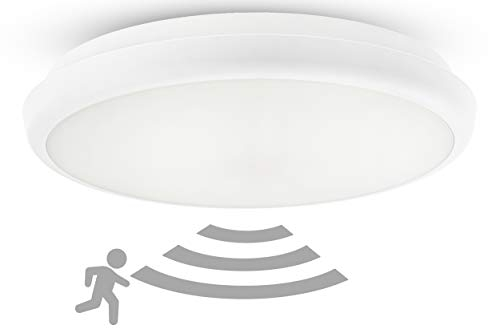 HUBER HML 16 HF LED Deckenleuchte mit Bewegungsmelder 360° für innen und außen I 1500 lm Deckenlampe mit Bewegungsmelder I IP54 I Deckenleuchten Lampe