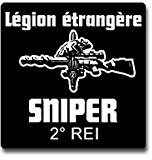 Sniper Légion étrangère 2REI Aufkleber Sticker Fremdenlegion 7x7cm#A4198