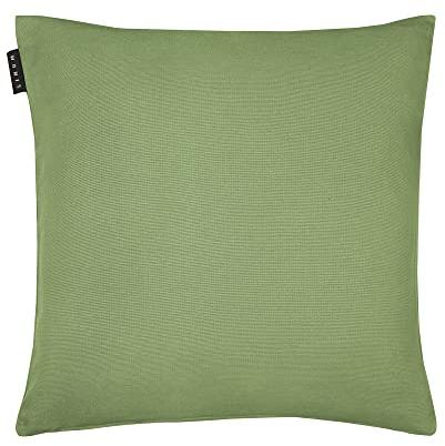 LINUM Annabell Elegant Kissenhülle 50x50 cm, 100% Baumwolle, Maschinenwaschbar, Moosgrün
